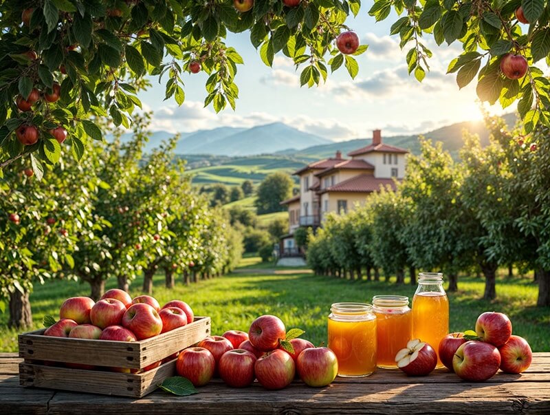 Coltivazione di mele nella Valle Bronda, Azienda Agricola Grosso Silvana